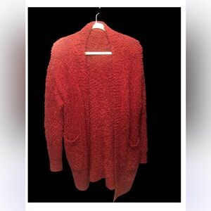 Size small cardigan runs big I usually wear a medium/large in cardigans